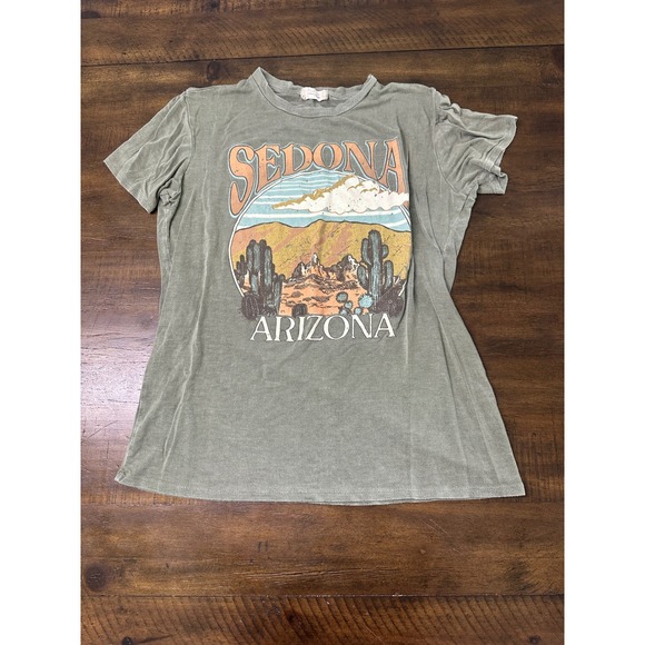 Altar'd State Tops - Altar'd State Sedona Arizona Graphic Tee Sage Green Desert Cactus T-Shirt Small